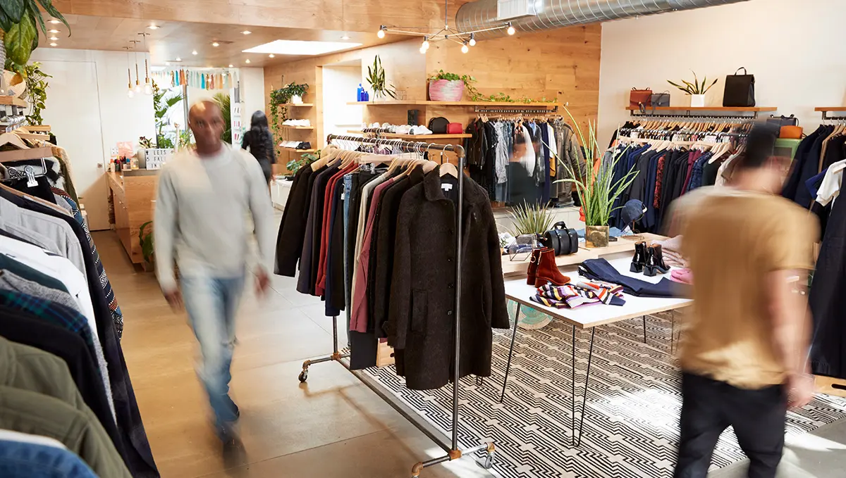 Busy Shopping District Retail Store with High Foot Traffic